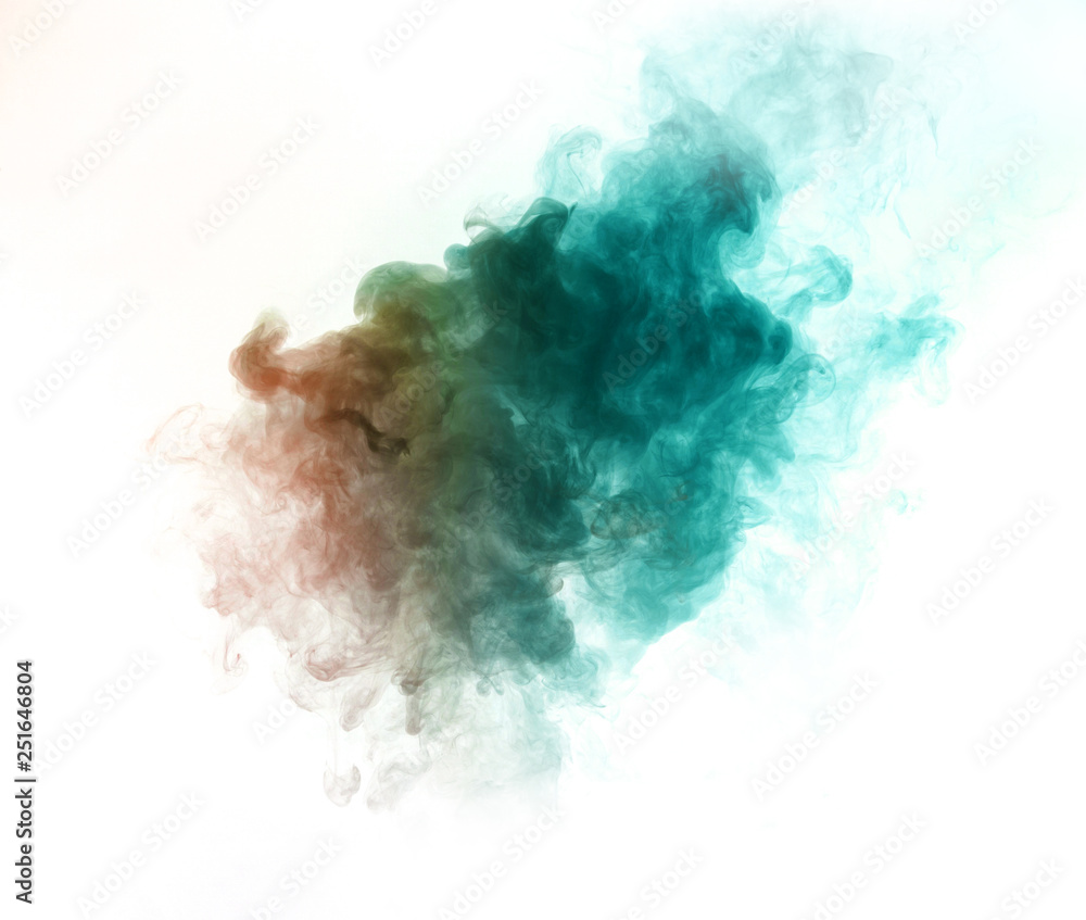 Colorful smoke on white background Colorful smoke on white background