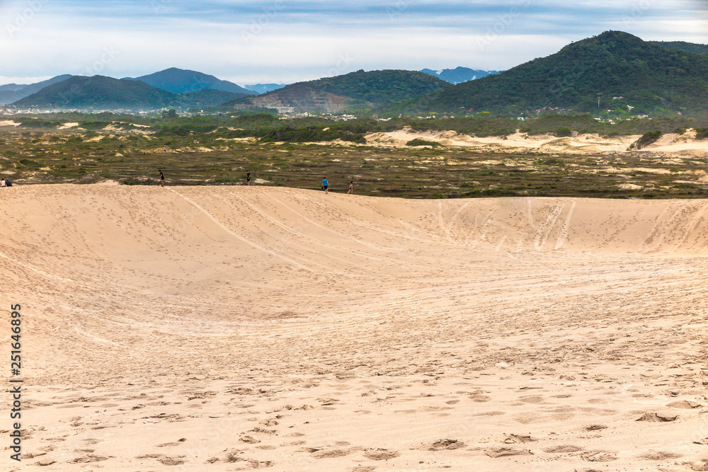 Dunes of Joaquina beach, Florianopolis, Santa Catarina, Brazil
