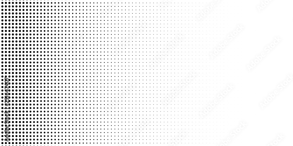 Grange halftone texture of black and white dots.