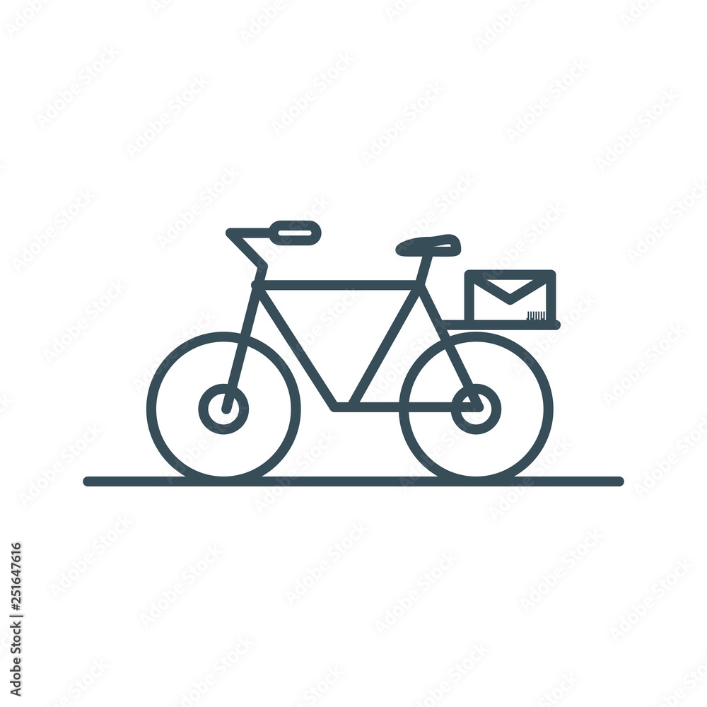 Fototapeta premium bicycle for logistic service isolated icon