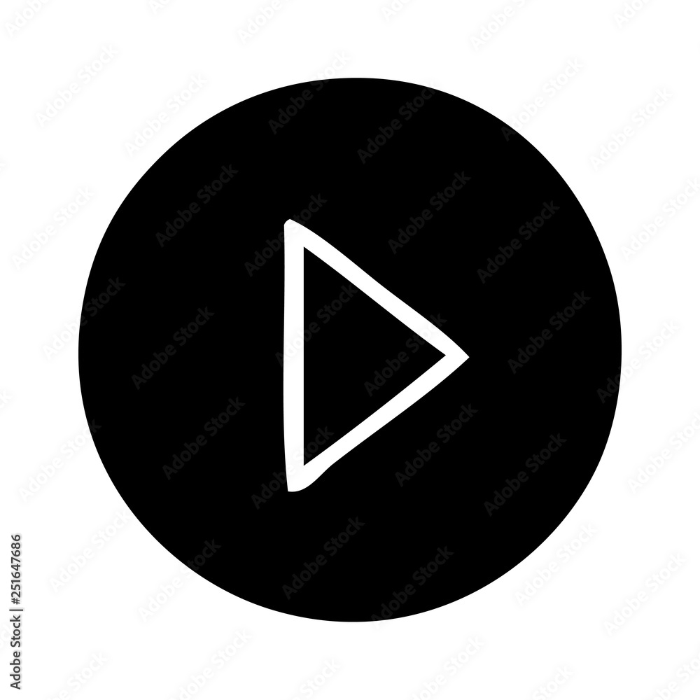 flat symbol play button flat symbol play button