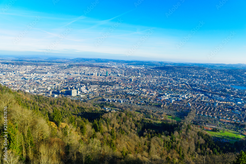 View of Zurich from Uetliberg