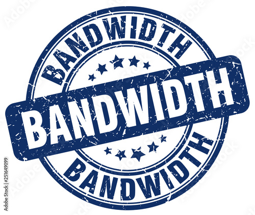 bandwidth blue grunge stamp