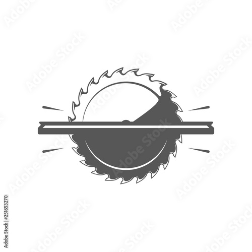 Saw blade isolated on white background