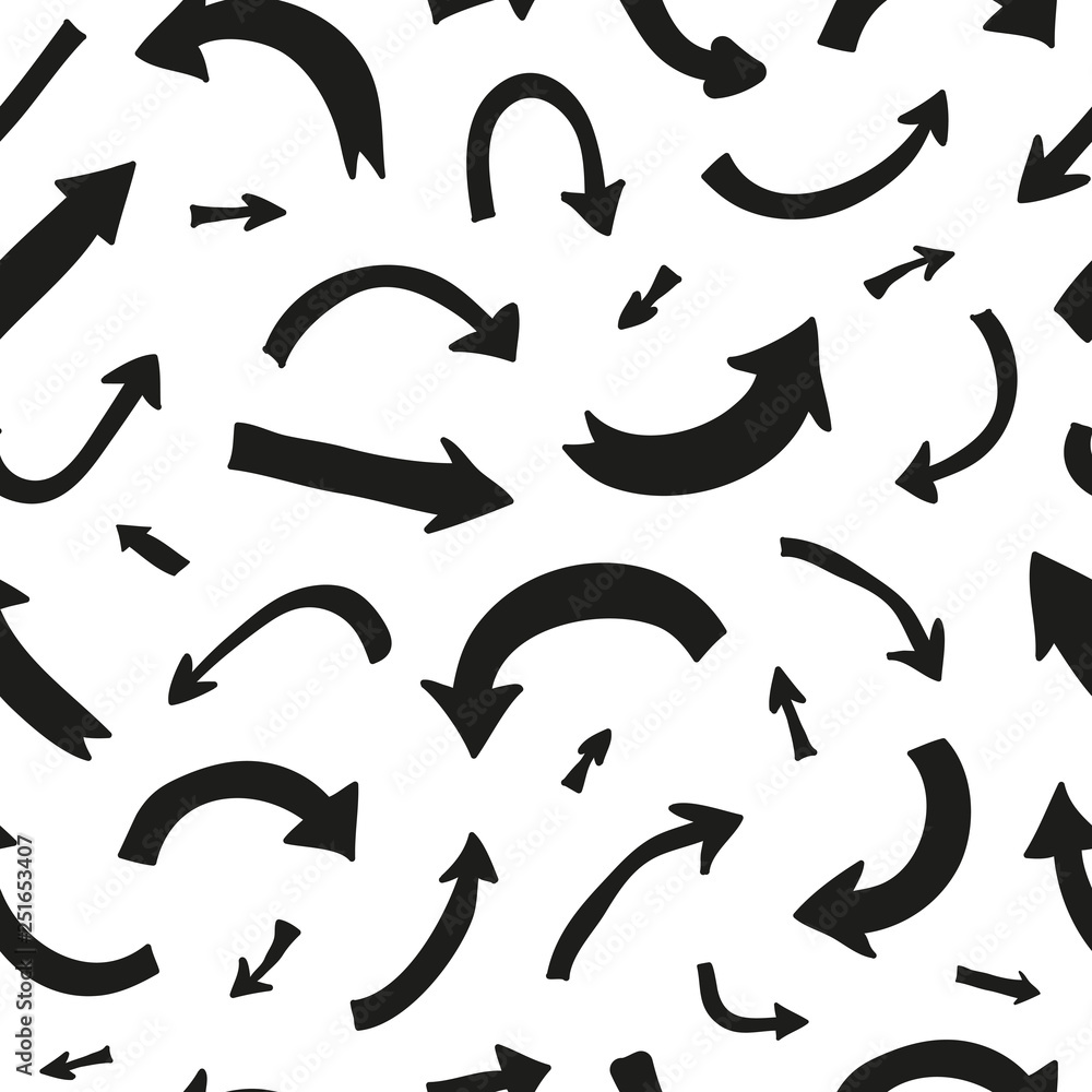 Seamless pattern with marker arrows. Seamless pattern with marker arrows.