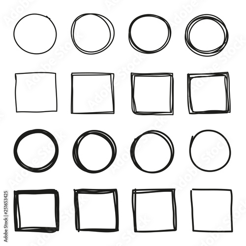 Set of sketched frames.