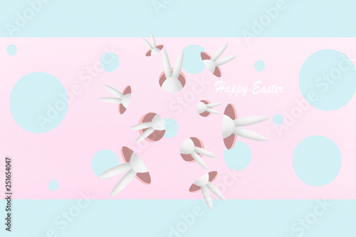 illustration of Postcard template. Happy Easter