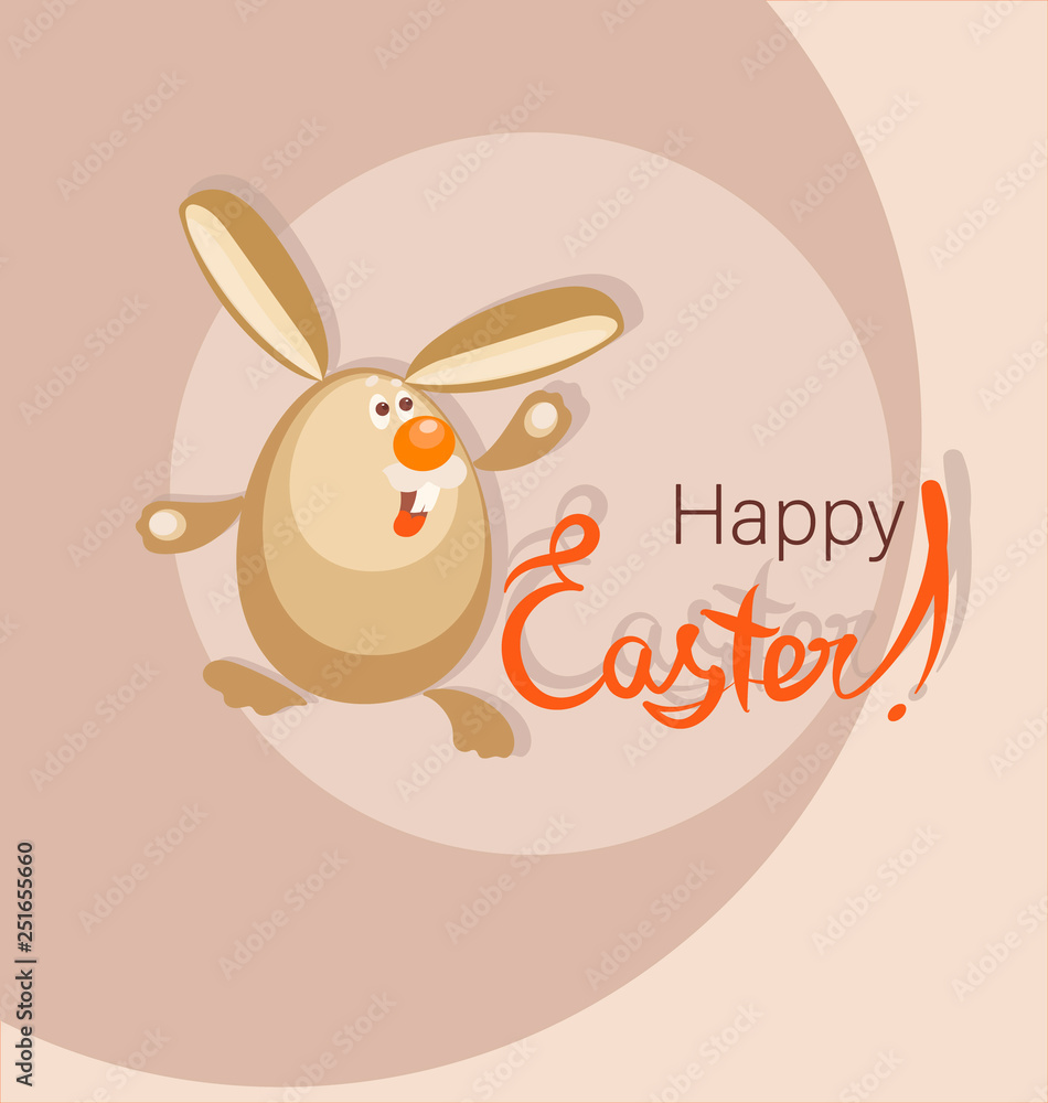 Obraz premium Easter bunny. Happy Easter. Design greeting card with a funny character.