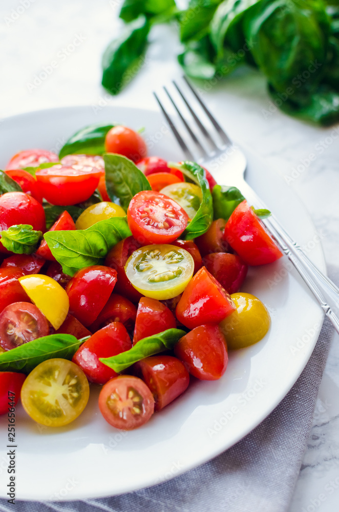 Tomatoes salad with basil Tomatoes salad with basil