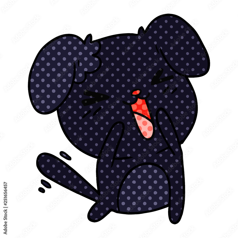 Obraz premium cartoon of cute kawaii dog