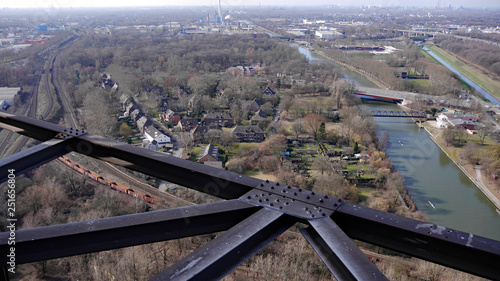 Aussicht auf Oberhausen, Duisburg und Bottrop vom Gasometer Dach photo