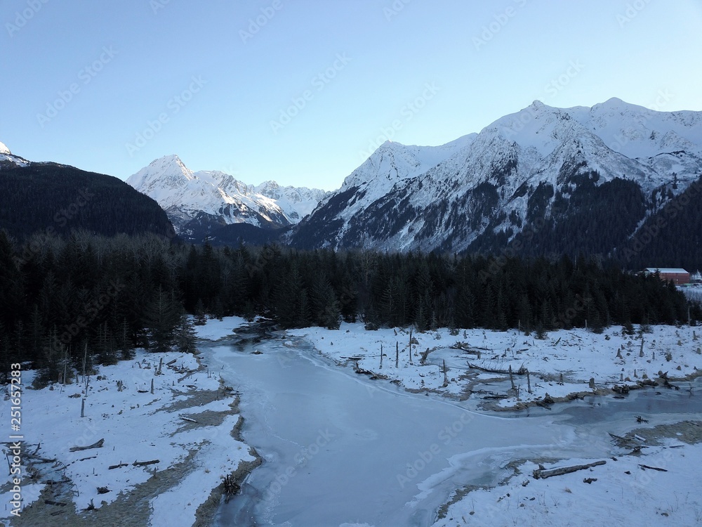 Winter morning in Alaska 