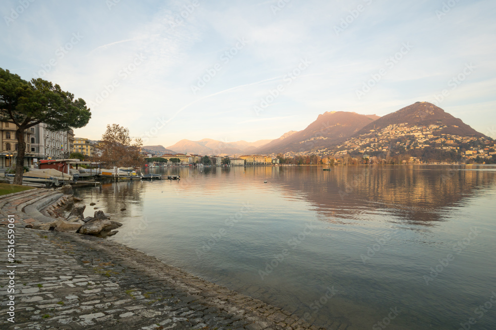 The lakeside promenade, Lugano The lakeside promenade, Lugano