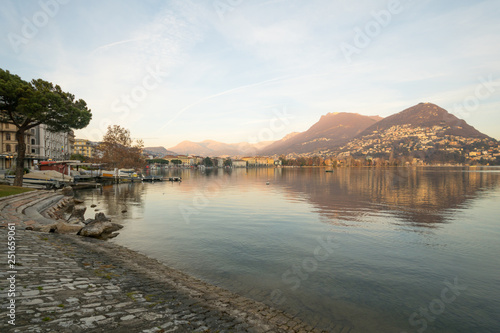 The lakeside promenade, Lugano