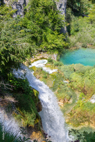 Waterfalls in the Plitvice lakes National Park