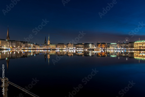 Hamburg  Germany at sunset