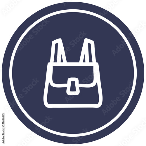 school satchel circular icon