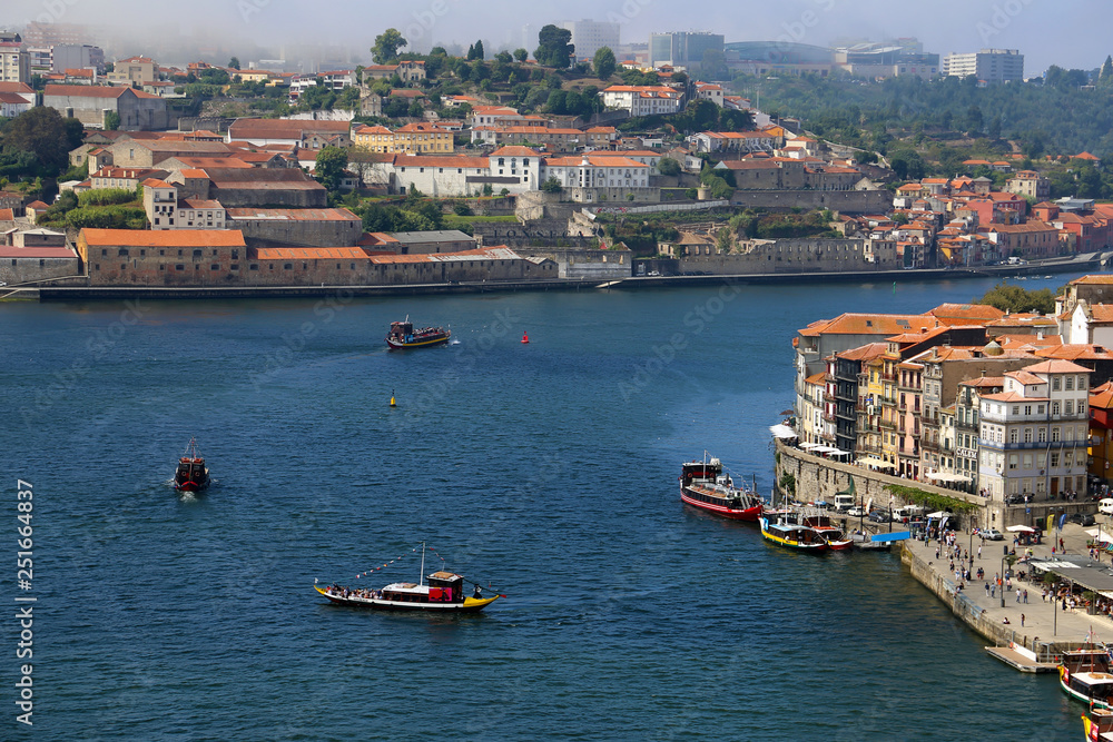 View of the Old city of Porto and the Douro river, Portugal