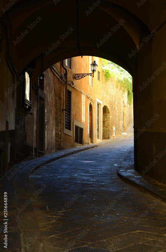 Typical old street in the centre of Florence, Italy. Typical old street in the centre of Florence, Italy.