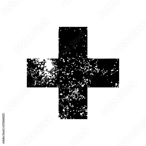 distressed symbol addition symbol