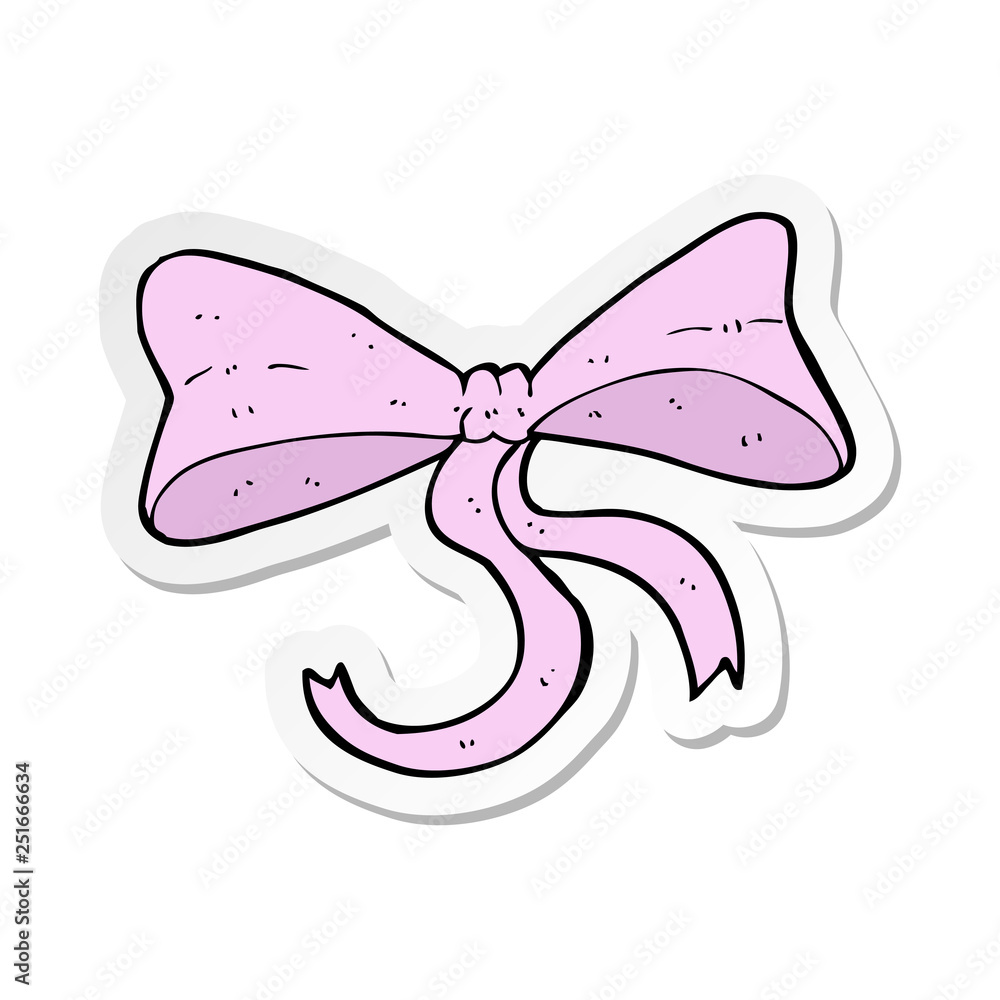 sticker of a cartoon bow sticker of a cartoon bow