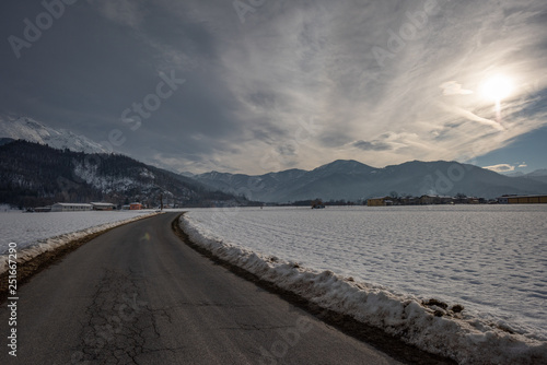 Landscapes streets of Cuneo Italy 