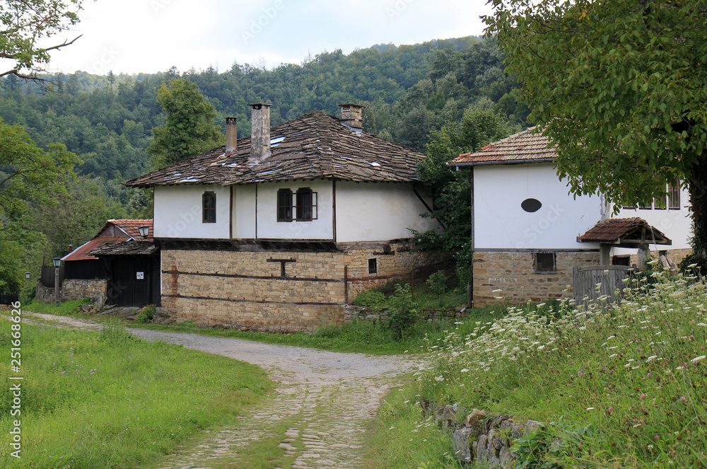 House in traditional Bulgarian style in the village of Bozhentsi (Bulgaria) House in traditional Bulgarian style in the village of Bozhentsi (Bulgaria)