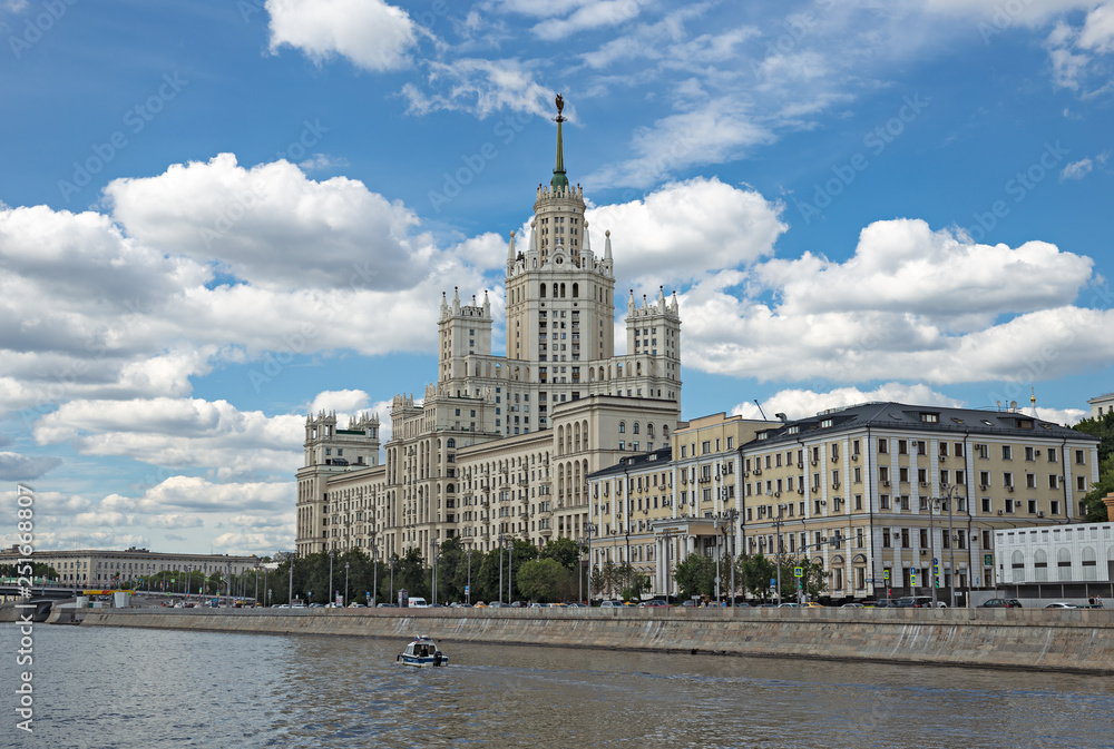 Fototapeta premium Kotelnicheskaya Embankment Building, one of seven Stalinist skyscrapers in Moscow