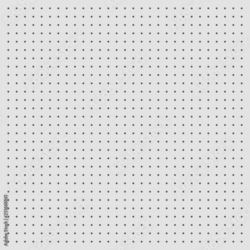 White abstract background with seamless dark dots, circles for design concepts, notebooks, notes, sheets of paper, books, posters, banners, web, presentations and prints. Vector illustration.