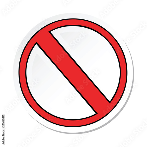 sticker of a cute cartoon not allowed sign Free Download sticker of a cute cartoon not allowed sign - GFXLoad