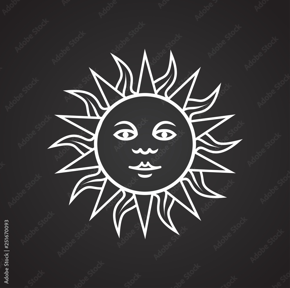 Sun icon on black background for graphic and web design, Modern simple vector sign. Internet concept. Trendy symbol for website design web button or mobile app Sun icon on black background for graphic and web design, Modern simple vector sign. Internet concept. Trendy symbol for website design web button or mobile app