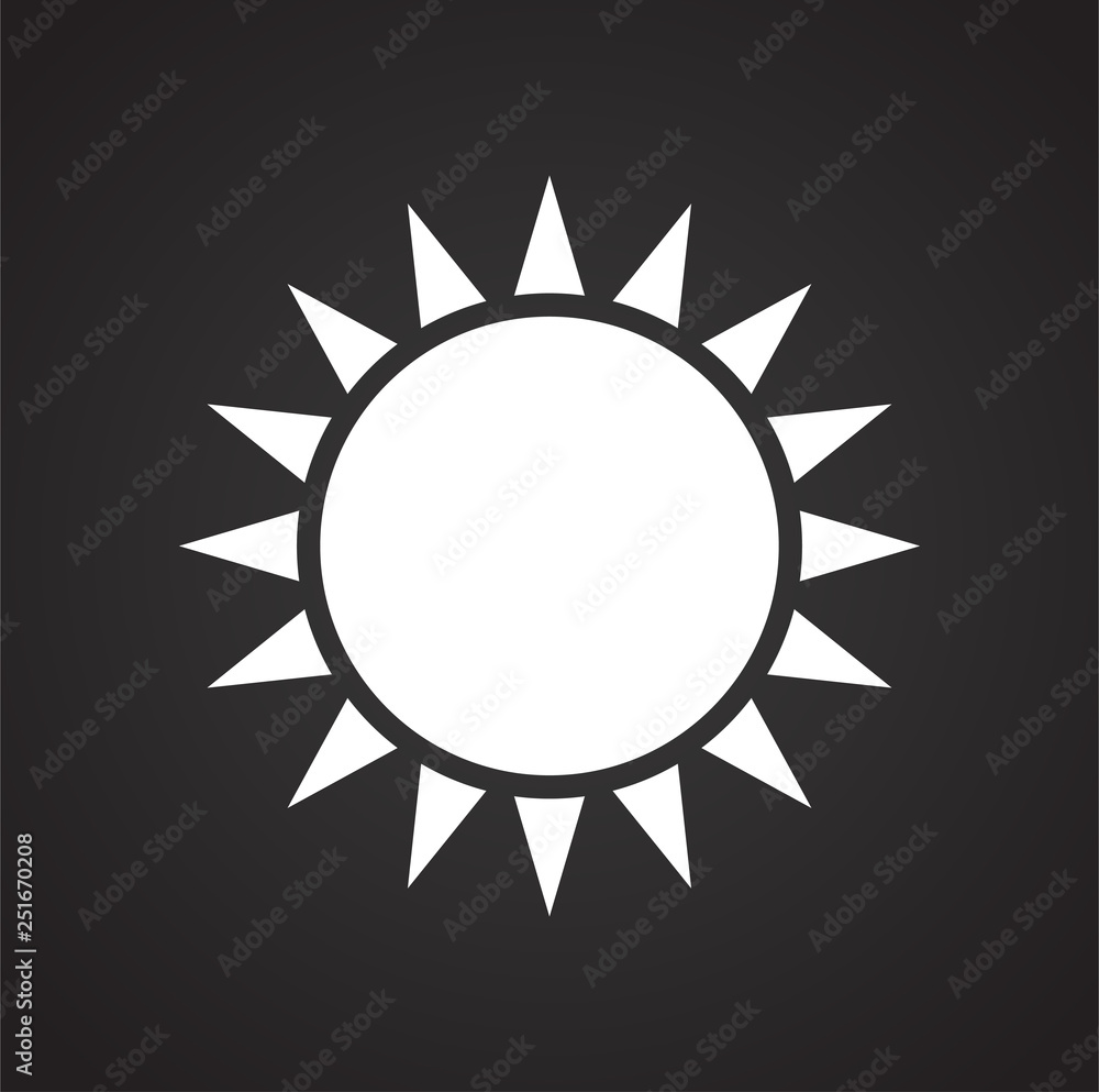 Sun icon on black background for graphic and web design, Modern simple vector sign. Internet concept. Trendy symbol for website design web button or mobile app Sun icon on black background for graphic and web design, Modern simple vector sign. Internet concept. Trendy symbol for website design web button or mobile app
