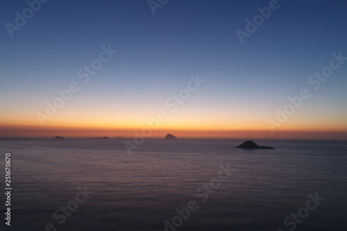 Sunrise at the sea  in Rio de Janeiro