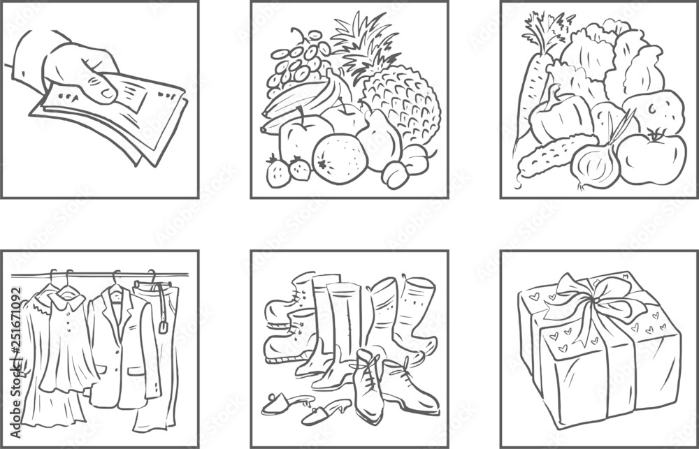 Fototapeta premium pictogram_draw_purchases