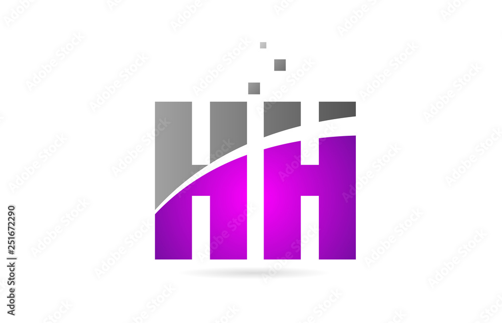 pink grey alphabet letter combination HH H H for logo icon design pink grey alphabet letter combination HH H H for logo icon design