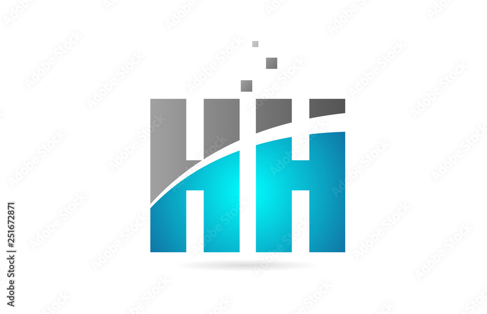 blue grey alphabet letter combination HH H H for logo icon design blue grey alphabet letter combination HH H H for logo icon design