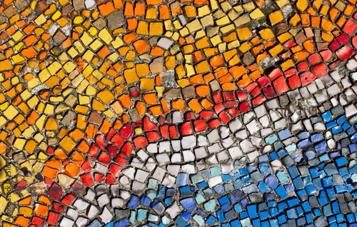 Colorful destroyed cobblestone, small pieces
