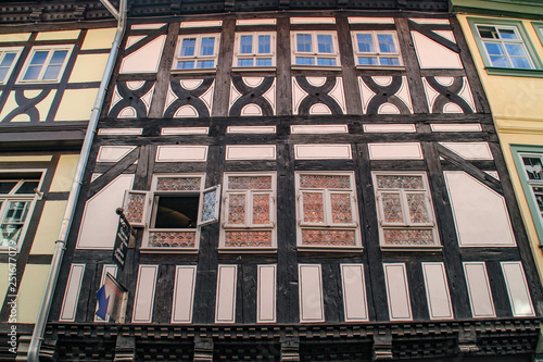 Erfurt, Thuringia, Germany- Beautiful town city of Erfurt with old german houses