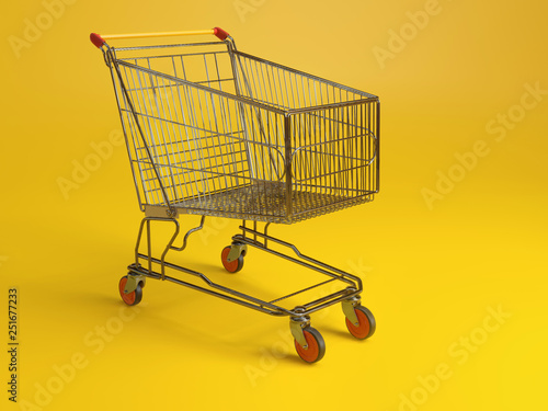 Metal shopping cart