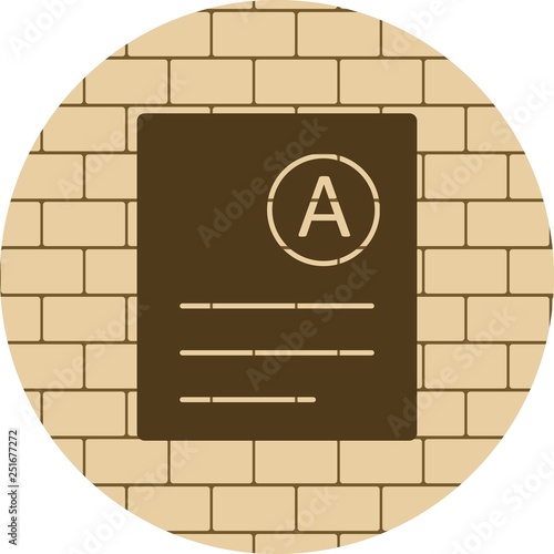 Vector A Grade Icon
