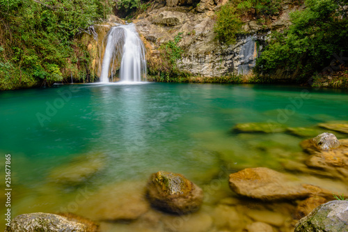 Beautiful little waterfall (Gorg Negre, Alta Garrotxa, Catalonia, Spain)