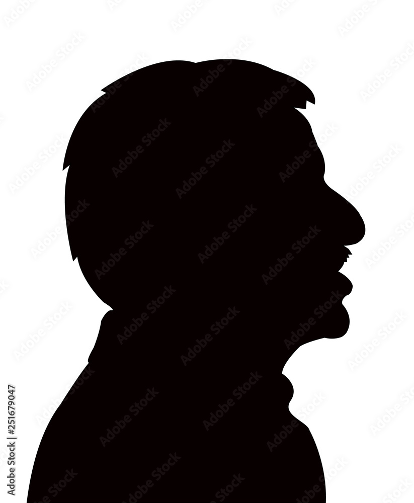 a an head silhouette vector