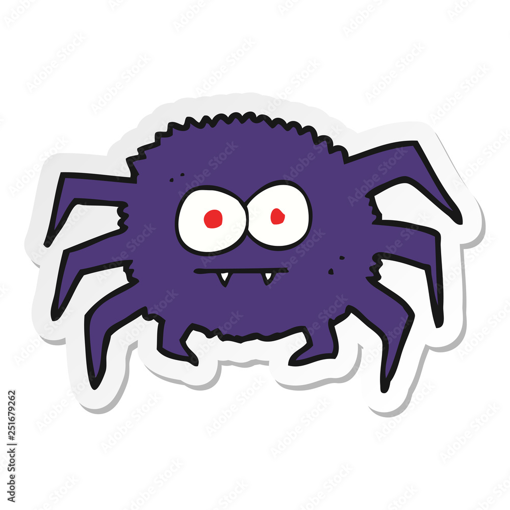 sticker of a cartoon spider sticker of a cartoon spider