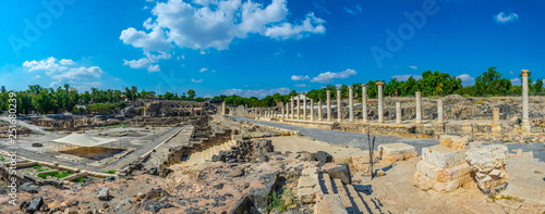 Beit Shean roman ruins in Israel photo