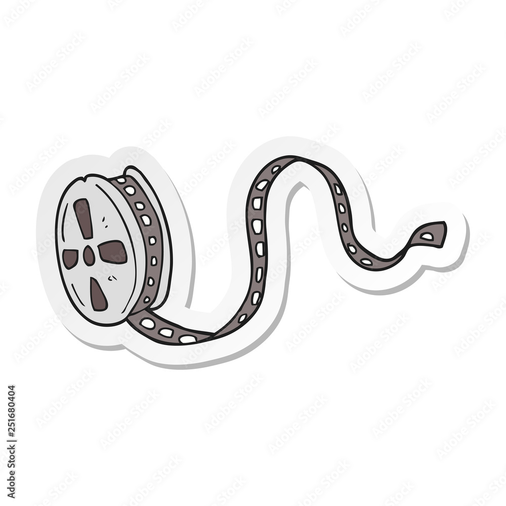 Fototapeta premium sticker of a cartoon movie film