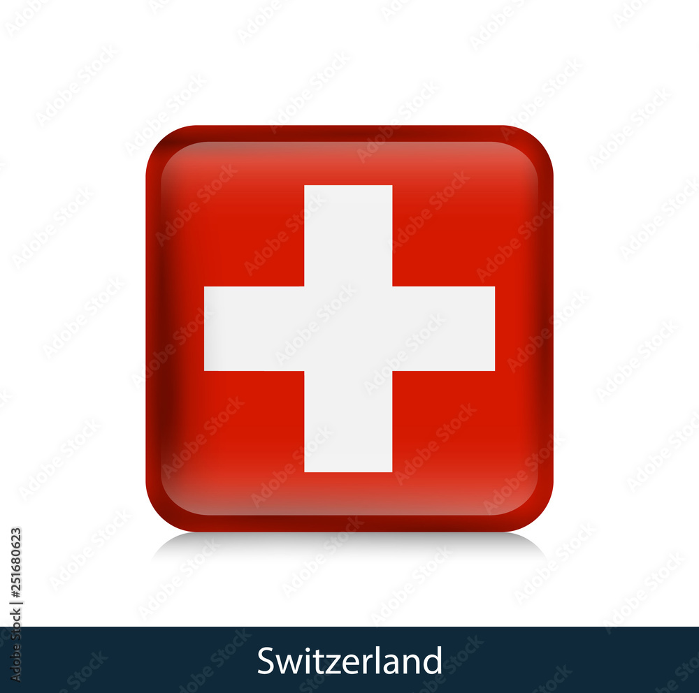 Switzerland - Square glossy badge Switzerland - Square glossy badge