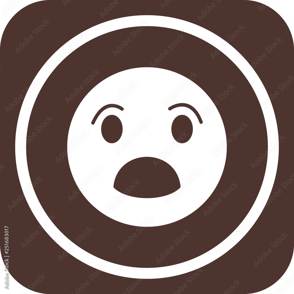 Vector Surprise Emoji Icon Stock Vector Adobe Stock