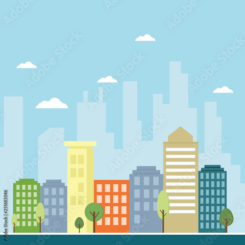 Vector Illustration   Urban Landscape