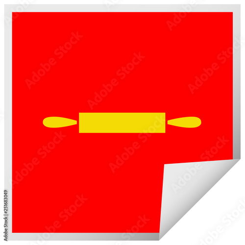 square peeling sticker cartoon rolling pin
