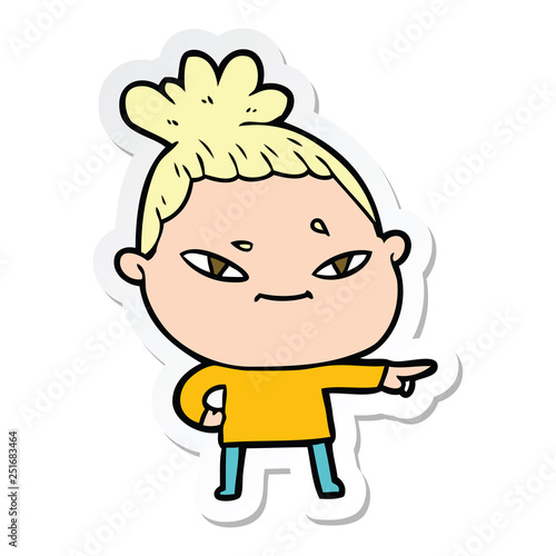 Wallpaper Mural sticker of a cartoon woman Torontodigital.ca